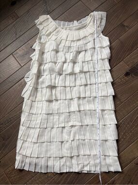 White Ruffle Layered Dress